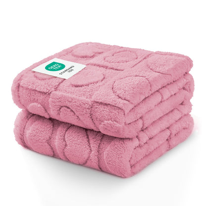 Luciphia 2 Pack Small Dog Blanket, Cozy Fleece Throw for Puppy Cat,30"x20"