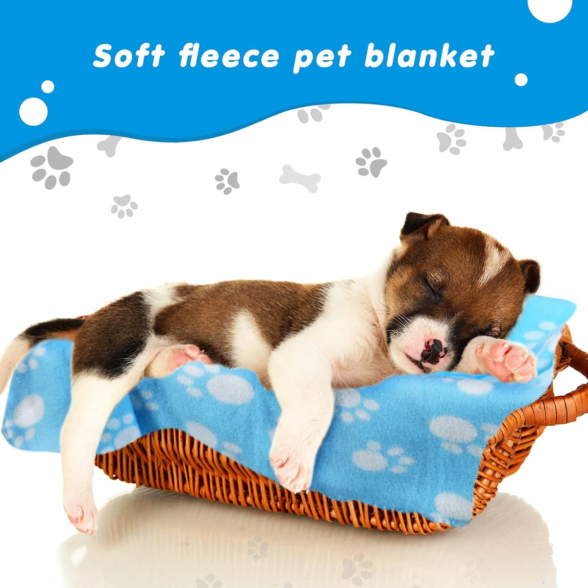 Chumia 28 Pcs Puppy Blanket Bulk Fleece Dog Blanket, 24x28 Inch, 28 Styles
