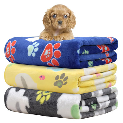 Rezutan Blanket for Large Dogs & Cats Soft Reversible Cute Paw 40"x31"