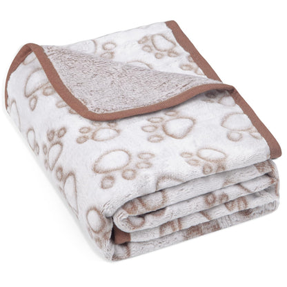 Stuffed® Premium Soft Dog Blanket Washable, 40"x32" Cat Blanket for Indoor Cats Large Medium Small Dog Puppy Essentials (Grey)