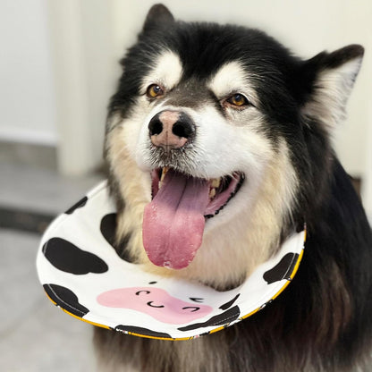 Dog Bandana Exquisite Printing Waterproof Cute Comfortable Upright Dog Drool Bib Adjustable Bib Handkerchief Accessories for Medium, Large and Extra-Large Dogs (XXL,Color 8)