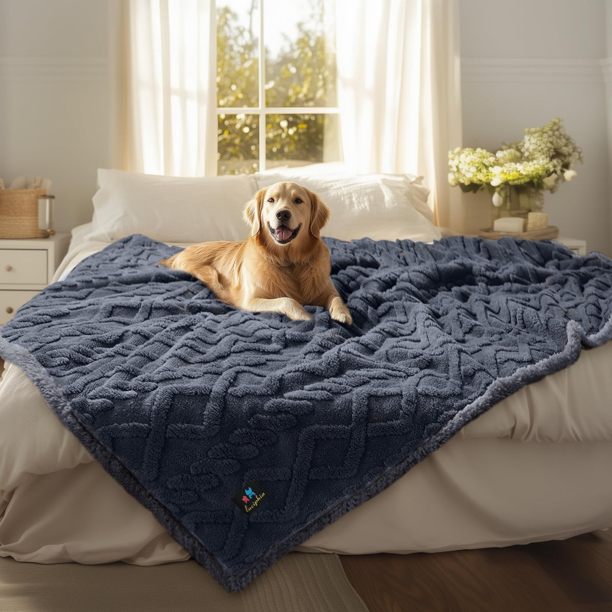 Luciphia Waterproof Blanket for Twin Bed Reversible Fleece Couch Cover