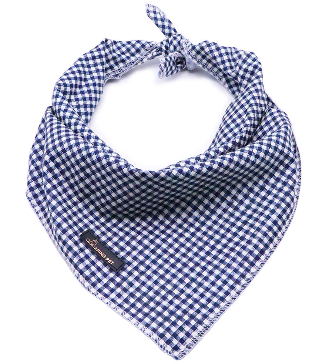 ARING PET Summer Dog Bandana-Cute Blue Dog Bandanas, Comfortable Pet Scarf Dogs Triangle Bibs for Small to Large Boy Girl Dogs and Cats