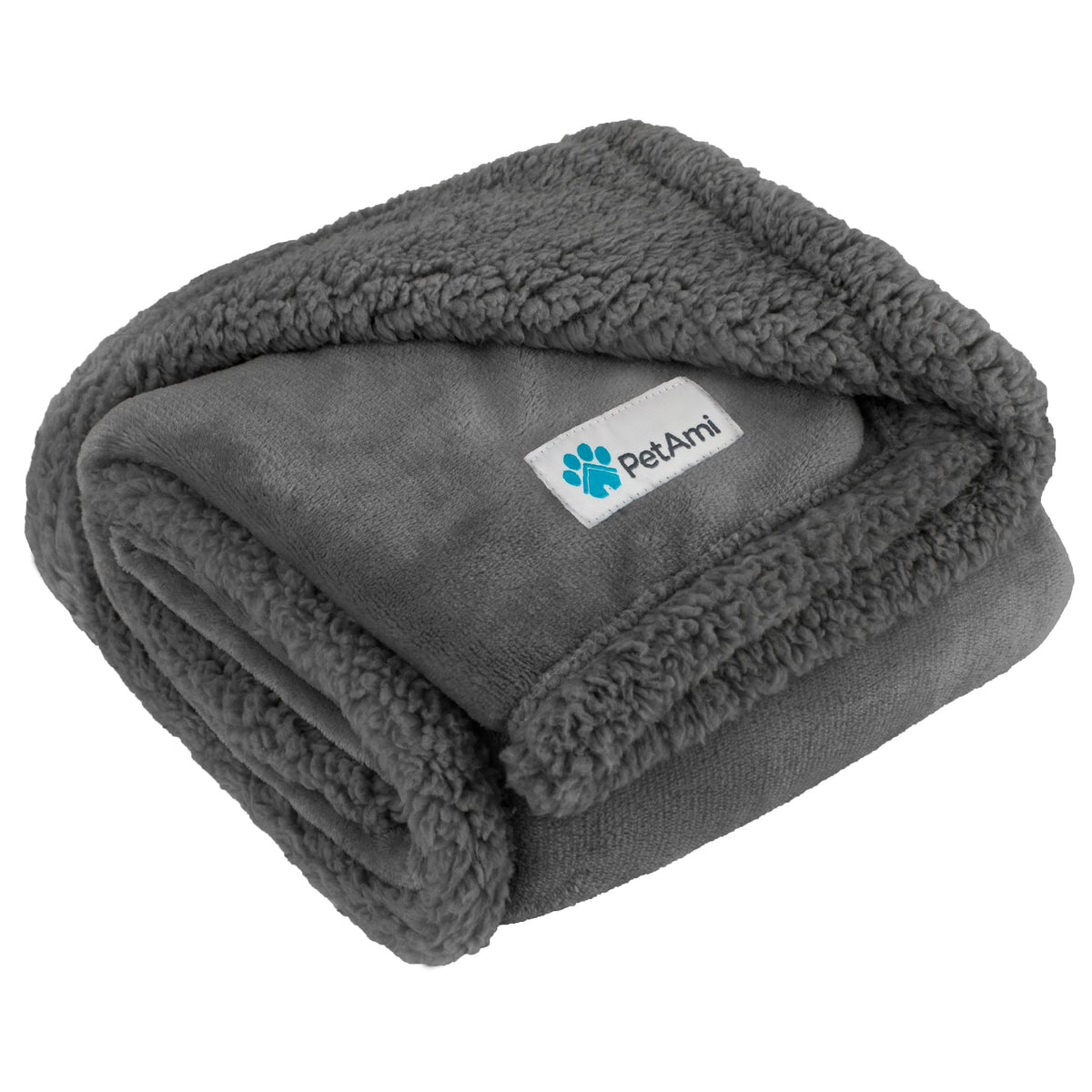 PetAmi Dog Blanket for Medium Small Pet Cat Puppy, 60x40, Plaid Dark Gray