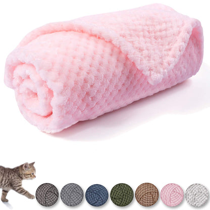 Warm Soft Fuzzy Dog or Cat Blanket, Plush Fleece Throws for Puppy, Kitten, Medium, Large Dogs - Blue (M/32" x 40")