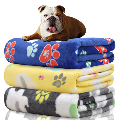 Rezutan Blanket for Large Dogs & Cats Soft Reversible Cute Paw 40"x31"