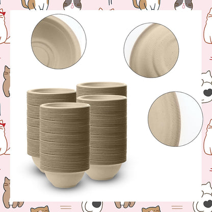 Disposable Pet Food Bowls, 200pcs Pet Disposable Feeding Bowls