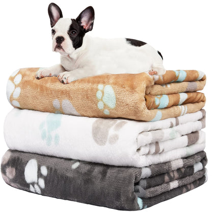 Rezutan Blanket for Large Dogs & Cats Soft Reversible Cute Paw 40"x31"