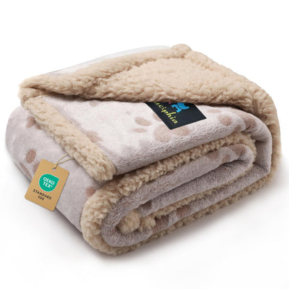 Luciphia Waterproof Dog Blanket Reversible Sherpa Fleece for Small Dogs Cat