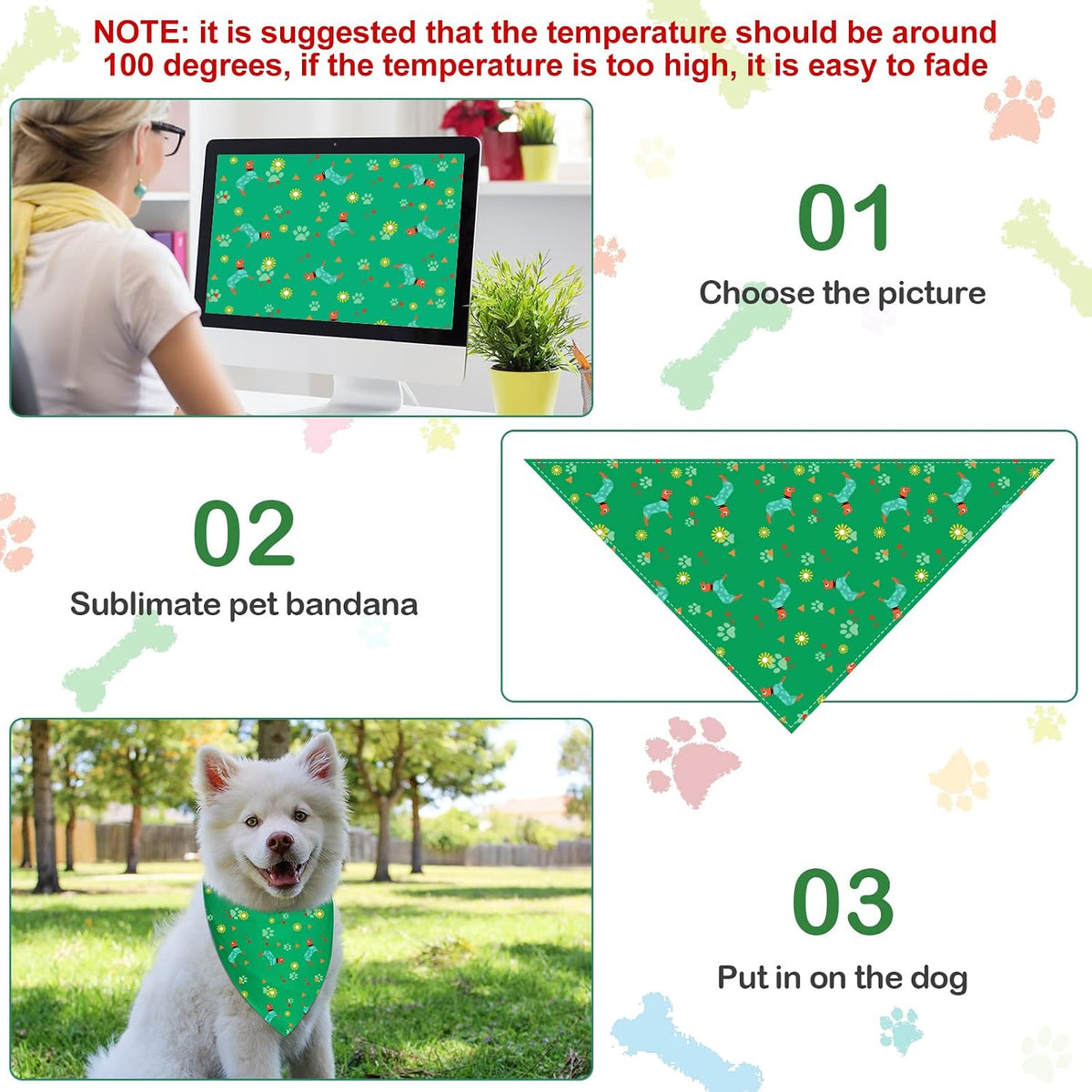 Saintrygo 20 Pcs Plain Dog Bandana Bulk for Puppy Dog, 32 x 22 x 22 Inches
