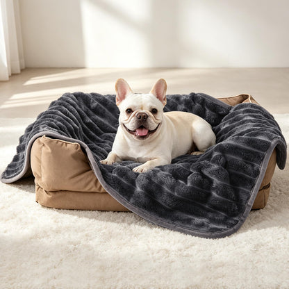 LOOBANI Waterproof Dog Blanket for Small Dogs, Pet Blanket, 25"x30", Cream