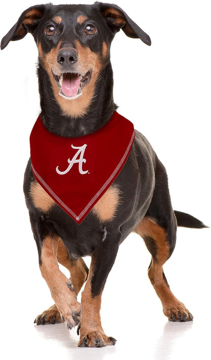 NCAA Alabama Crimson Tide Tie Bandana, Small/Medium. Dog Bandana Scarf Bib for Pet Cat Dog. The Ultimate Game-Day, Party Bandana