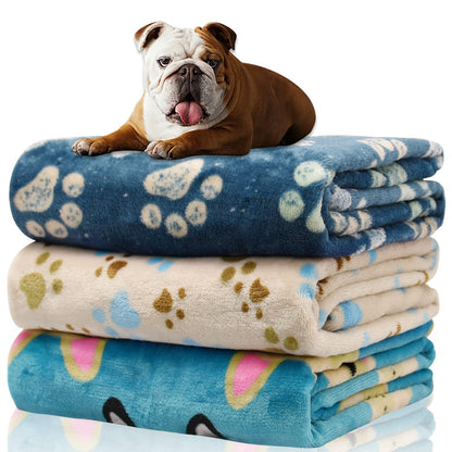 Rezutan Blanket for Large Dogs & Cats Soft Reversible Cute Paw 40"x31"