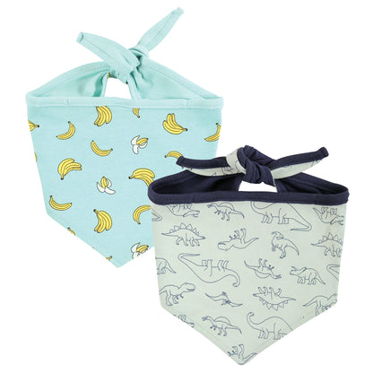 Luvable Friends Dog Reversible Pet Dog and Cat Bandana Bibs 2pk, Houndstooth Hearts, One Size