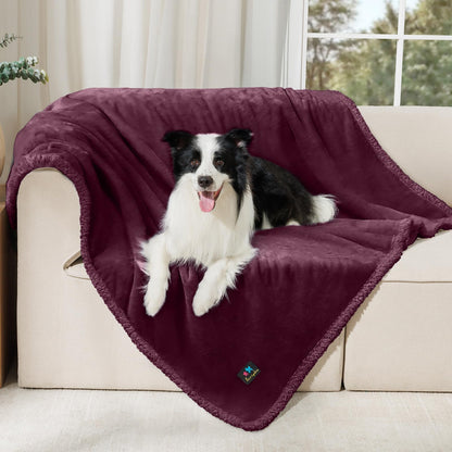 Luciphia Waterproof Blanket for Large Dog, Reversible Sherpa Bed Cover