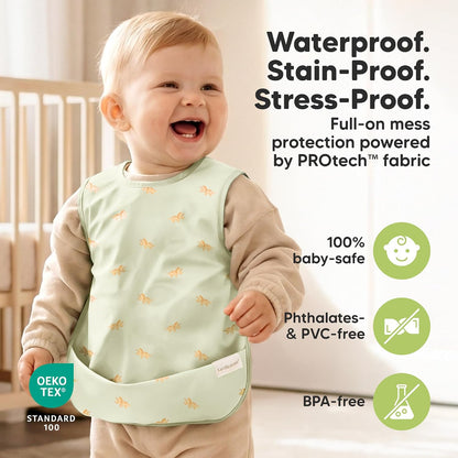 KeaBabies Waterproof Bibs for Baby Girl,Boy, 2-pk Lightweight (Pets & Paws)