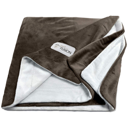 PetFusion Premium Dog & Cat Blanket | Ultra Soft Pet Blanket Available in Plush or Quilted; 2 Colors (Grey; Brown) | Perfect for Small Dogs & Large Dogs