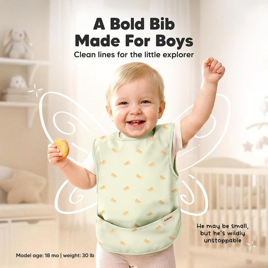 KeaBabies Waterproof Bibs for Baby Girl,Boy, 2-pk Lightweight (Pets & Paws)