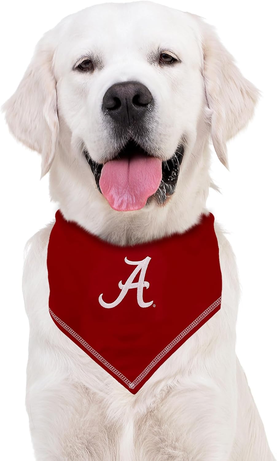NCAA Alabama Crimson Tide Tie Bandana, Small/Medium. Dog Bandana Scarf Bib for Pet Cat Dog. The Ultimate Game-Day, Party Bandana