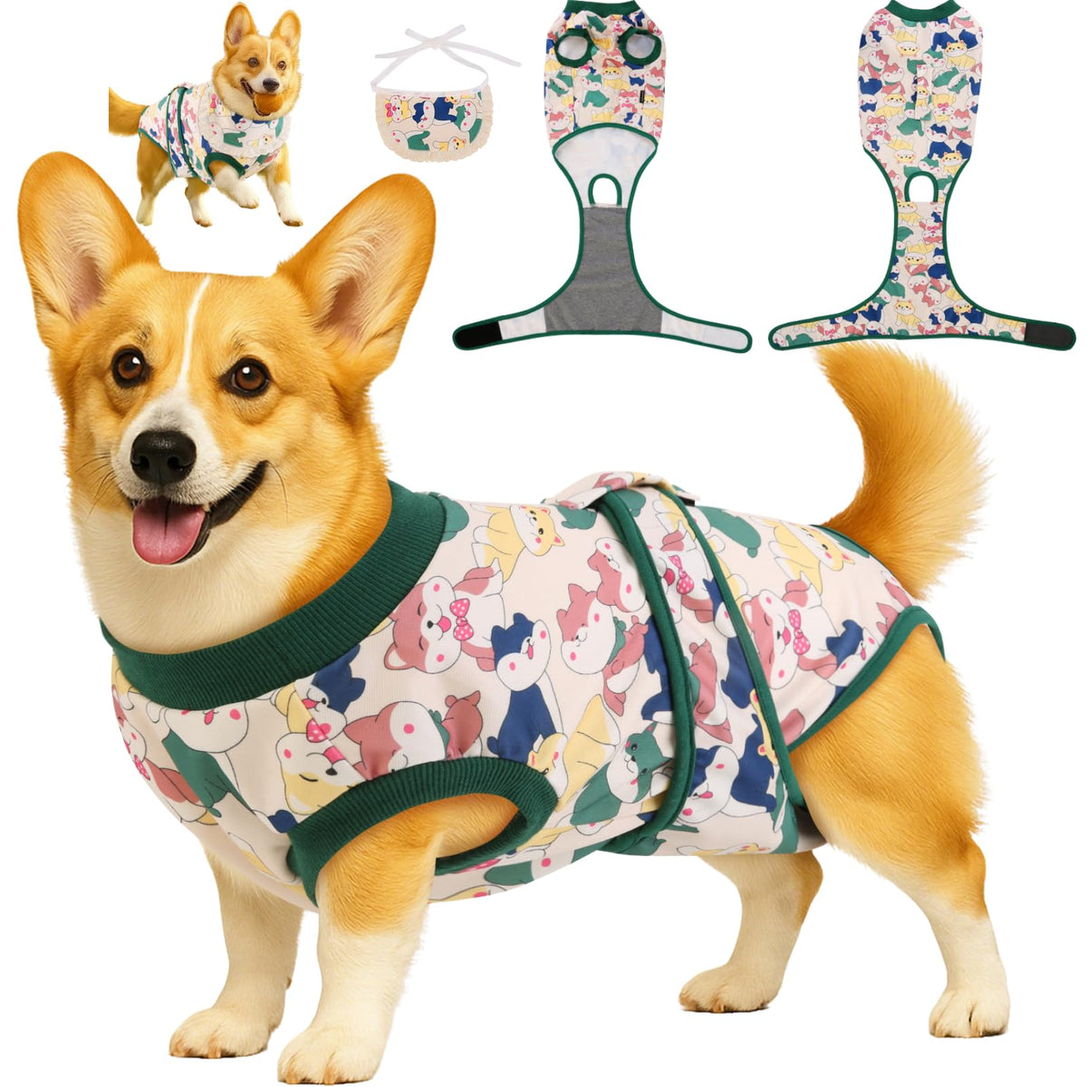 Surgery Recovery Suit for Female Male Dog, Soft Onesie After Spay Neuter,XS