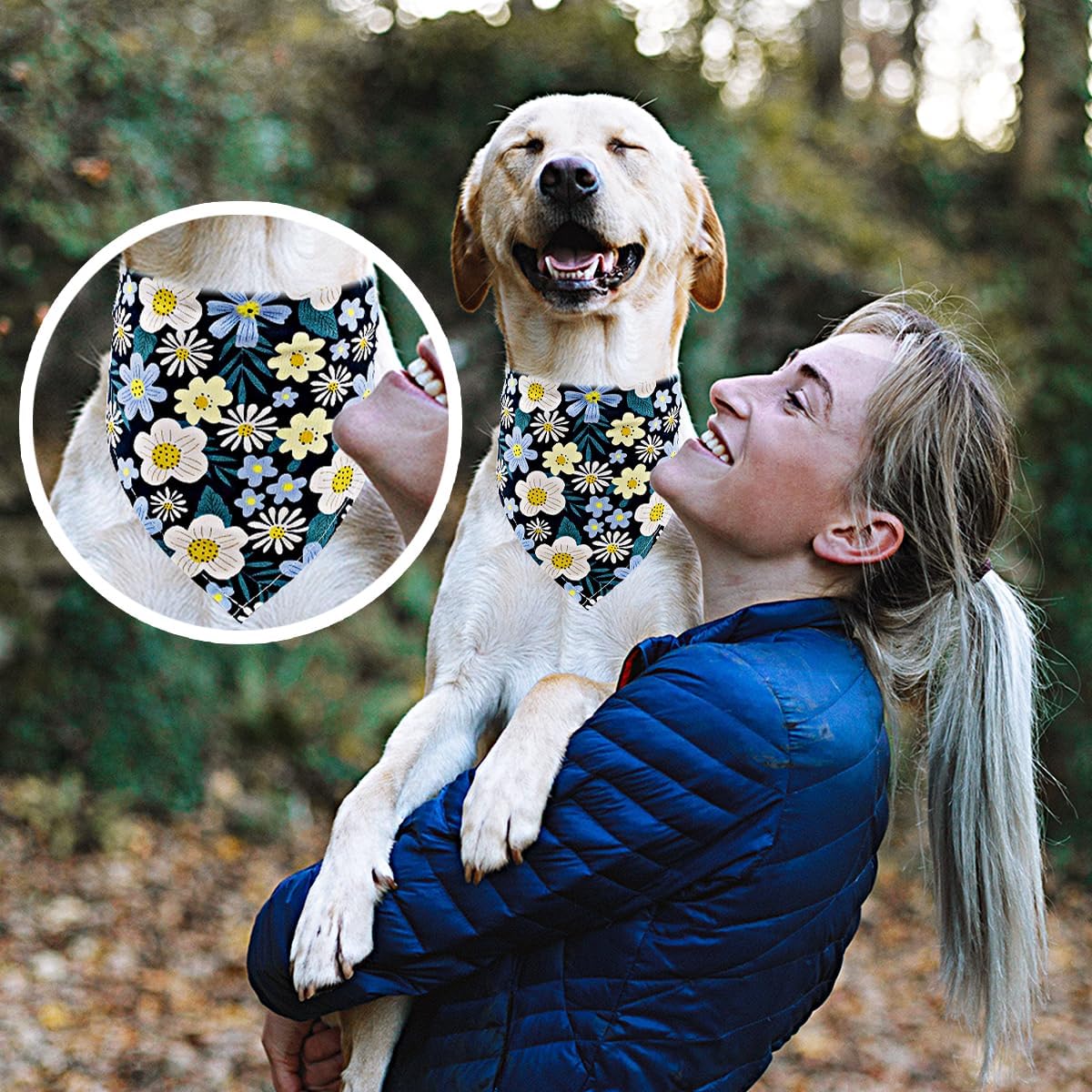PET SHOW 50 Pack Boy Cotton Dog Bandanas Bulk for Small Dogs