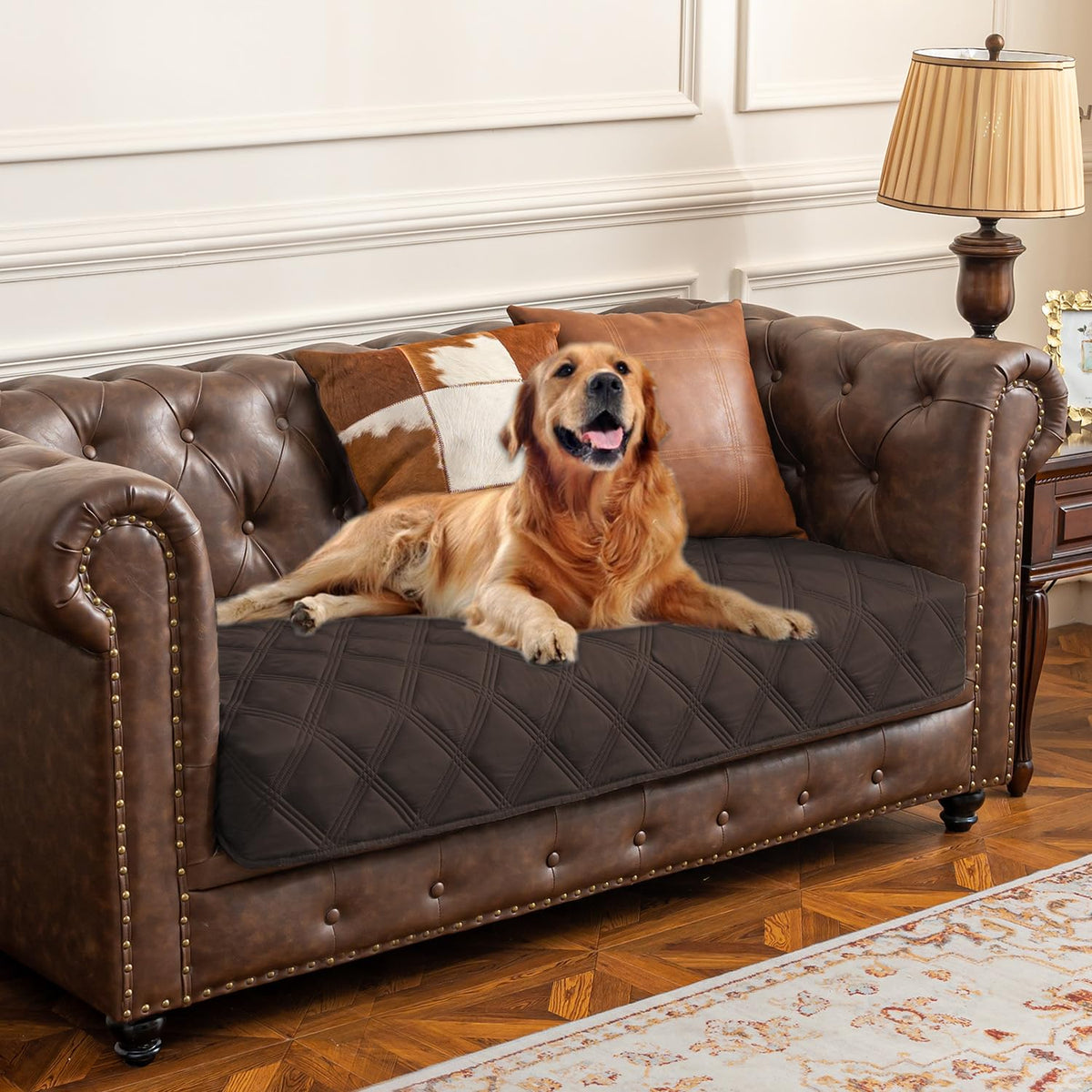 Ameritex Waterproof Dog Bed Cover Pet Blanket with Anti-Slip Back