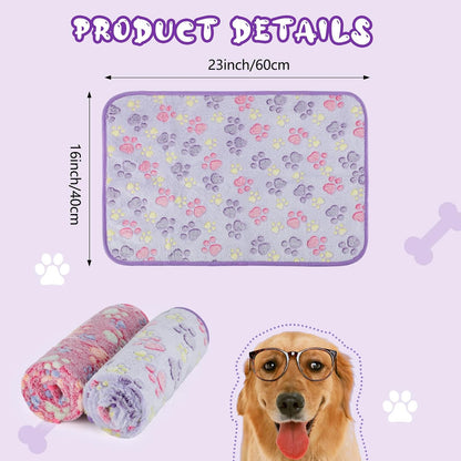 YUEPET 2 Pack Puppy Waterproof Blankets for Small Dogs, Dog Blanket 23"x16"