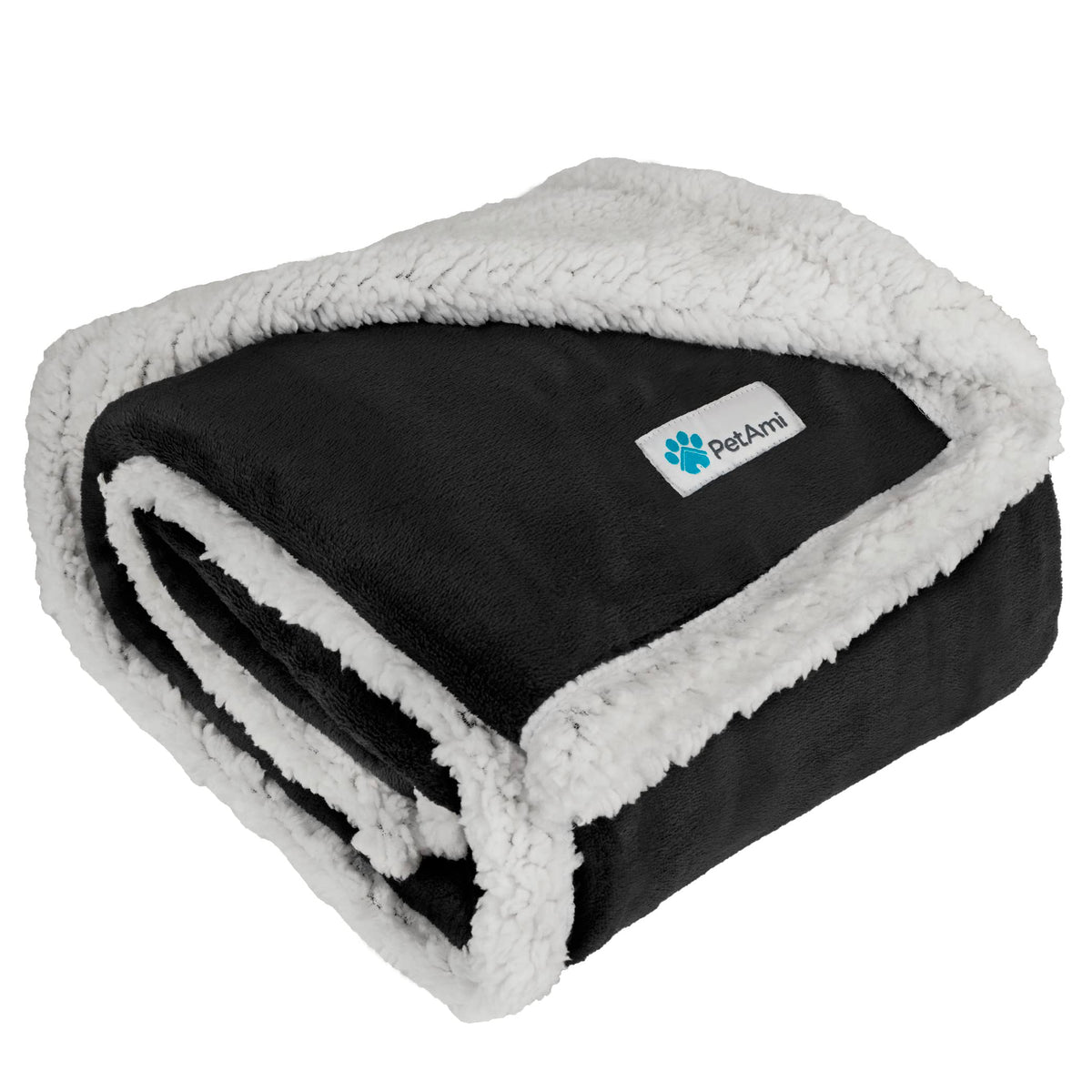 PetAmi Dog Blanket for Medium Small Pet Cat Puppy, 60x40, Plaid Dark Gray