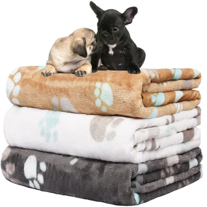 Rezutan Blanket for Large Dogs & Cats Soft Reversible Cute Paw 40"x31"