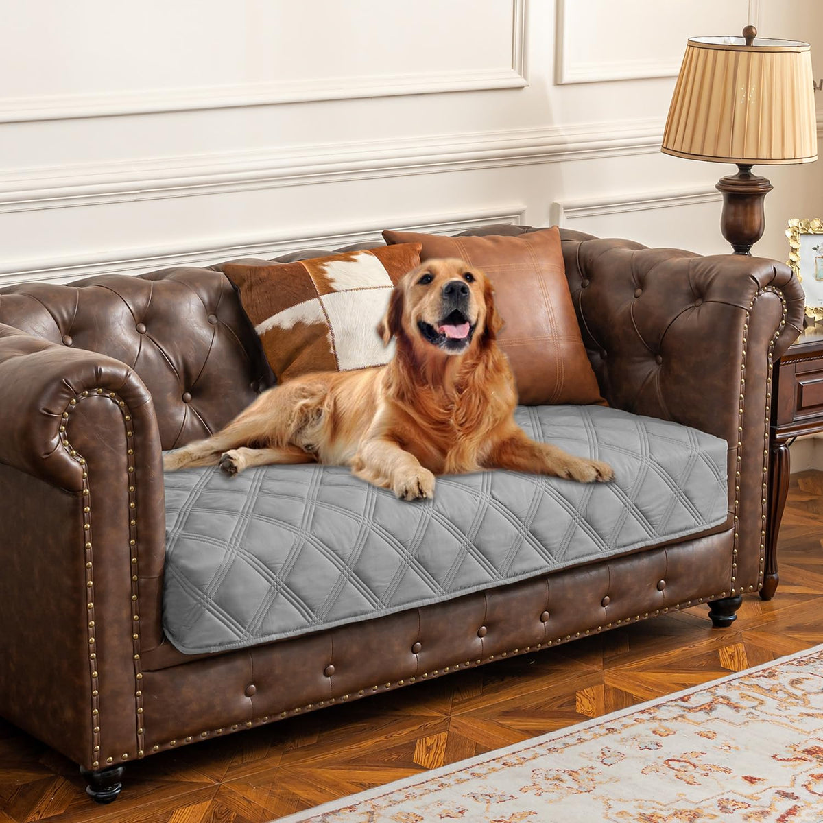 Ameritex Waterproof Dog Bed Cover Pet Blanket with Anti-Slip Back