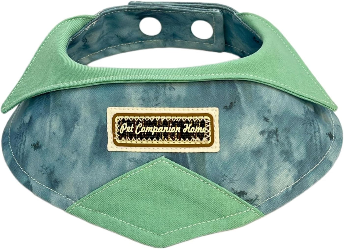 Adorable Adjustable cat bib and Dog Bandana - Cute Gingham Print Drool bib for Pets, Stylish Accessories to Keep Fur Clean (Green, M)
