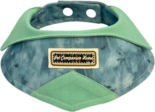 Adorable Adjustable cat bib and Dog Bandana - Cute Gingham Print Drool bib for Pets, Stylish Accessories to Keep Fur Clean (Green, M)