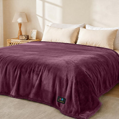 Luciphia Waterproof Blanket for Large Dog, Reversible Sherpa Bed Cover