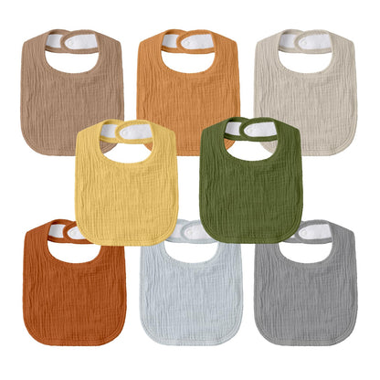 Muslin Bibs for Baby Girl, Adjustable Fit for Drooling and Teething Toddler