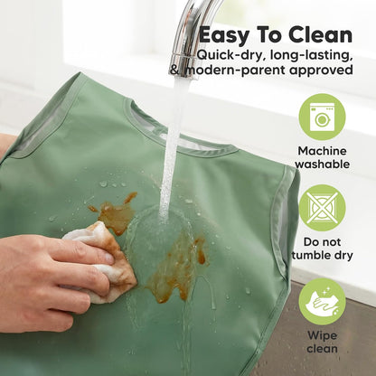 KeaBabies Waterproof Bibs for Baby Girl,Boy, 2-pk Lightweight (Pets & Paws)