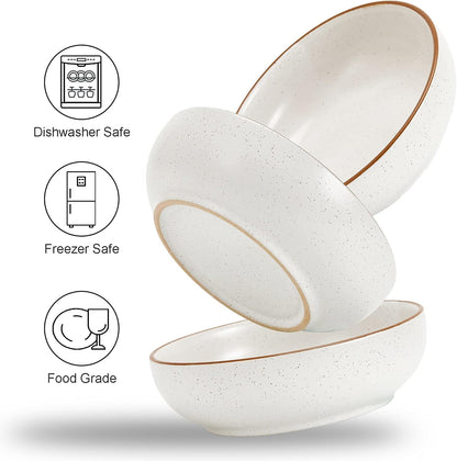 Ceramic Cat Bowls, Howise Pet Bowl Cat Dishes for Food and Water, 5.3 in Cat Food Dish 3 Pack Cat Food Bowls Set Small Dog Dish, Matte White Finish