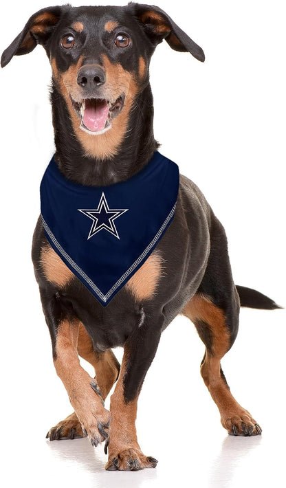 Pets First NFL Dallas Cowboys TIE Bandana, Large/X-Large. Dog Bandana Scarf Bib for Pet Cat Dog. The Ultimate Game-Day, Party Bandana (DAL-3550-L-XL)
