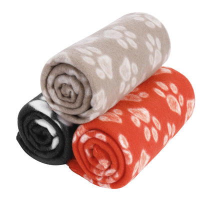 CAI TENG Small Dog Blanket 3 Pack Cat Blankets Pets 21x30 in Navy