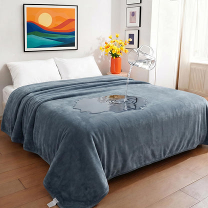 Sunheir Waterproof Blanket for Couch Bed, Soft Pet Blanket Leakproof, Grey