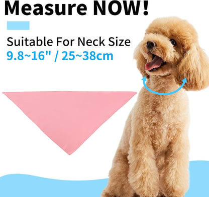 Segarty 60 Pack Pet Scarf, 26.7"x17.3" Triangle Bibs Washable Dog Bandanas Accessories Bulk for Small Medium Dogs Cats Large Puppy, Adjustable Reversible Boy Pets Birthday Kerchief