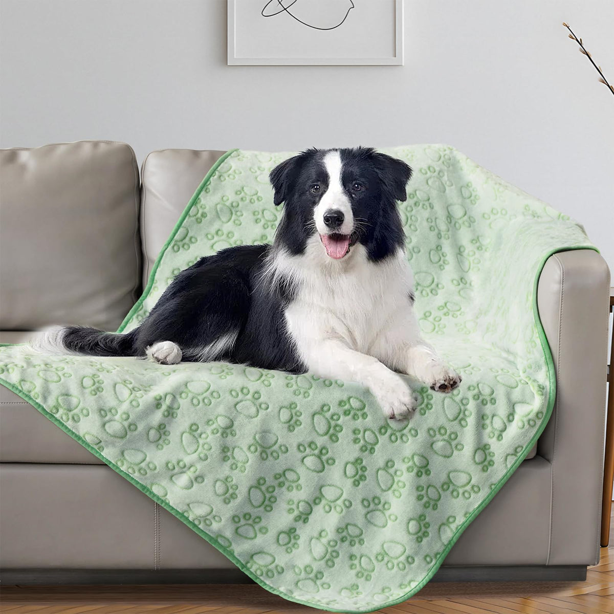 Stuffed® Premium Soft Dog Blanket Washable, 40"x32" Cat Blanket for Indoor Cats Large Medium Small Dog Puppy Essentials (Grey)