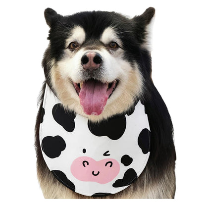 Dog Bandana Exquisite Printing Waterproof Cute Comfortable Upright Dog Drool Bib Adjustable Bib Handkerchief Accessories for Medium, Large and Extra-Large Dogs (XXL,Color 8)