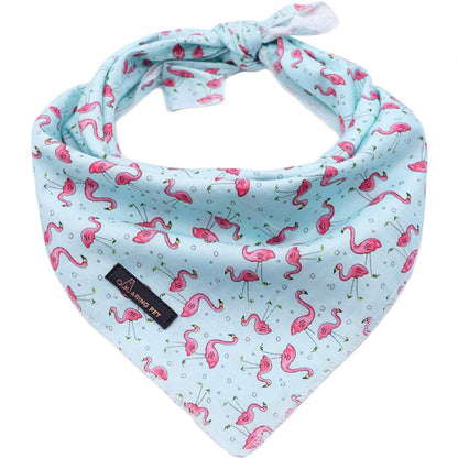 ARING PET Summer Dog Bandana-Cute Blue Dog Bandanas, Comfortable Pet Scarf Dogs Triangle Bibs for Small to Large Boy Girl Dogs and Cats