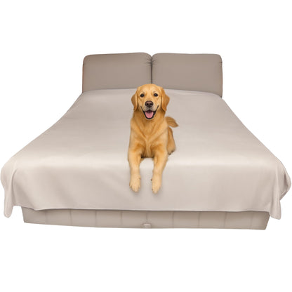 Thin Reversible Waterproof Protective Bed Cover (King Size, 100 x 96 inch), for Pets, Babies; Incontinence, Dirt, Drool