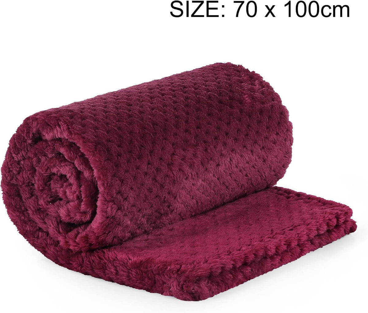 uxcell Fluffy Knitted Pet Blanket for Kitten Doggy 27x40 Burgundy