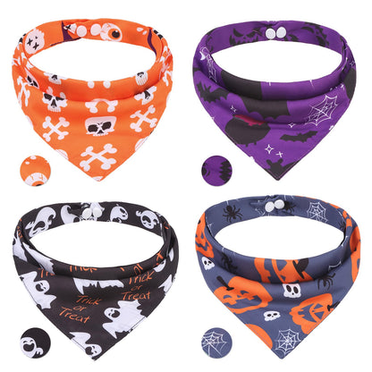 PAWCHIE Dog Bandanas Small Reversible Styles Pet Triangle Scarf Bibs - Adjustable with Two Snaps - Kerchief Set Accessories for Dogs, Puppy, Cats