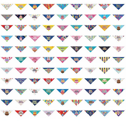 Huhumy 100 Pcs Paw Dog Bandanas Bulk Pet Paw Grooming Bandanas for Dogs
