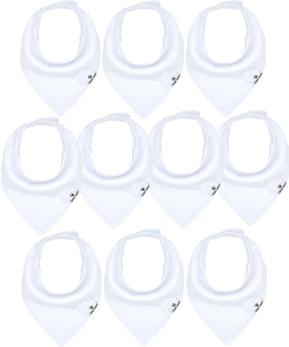 Diaper Squad 10-Pack Organic Cotton Baby Bibs for Baby Boy, Girl