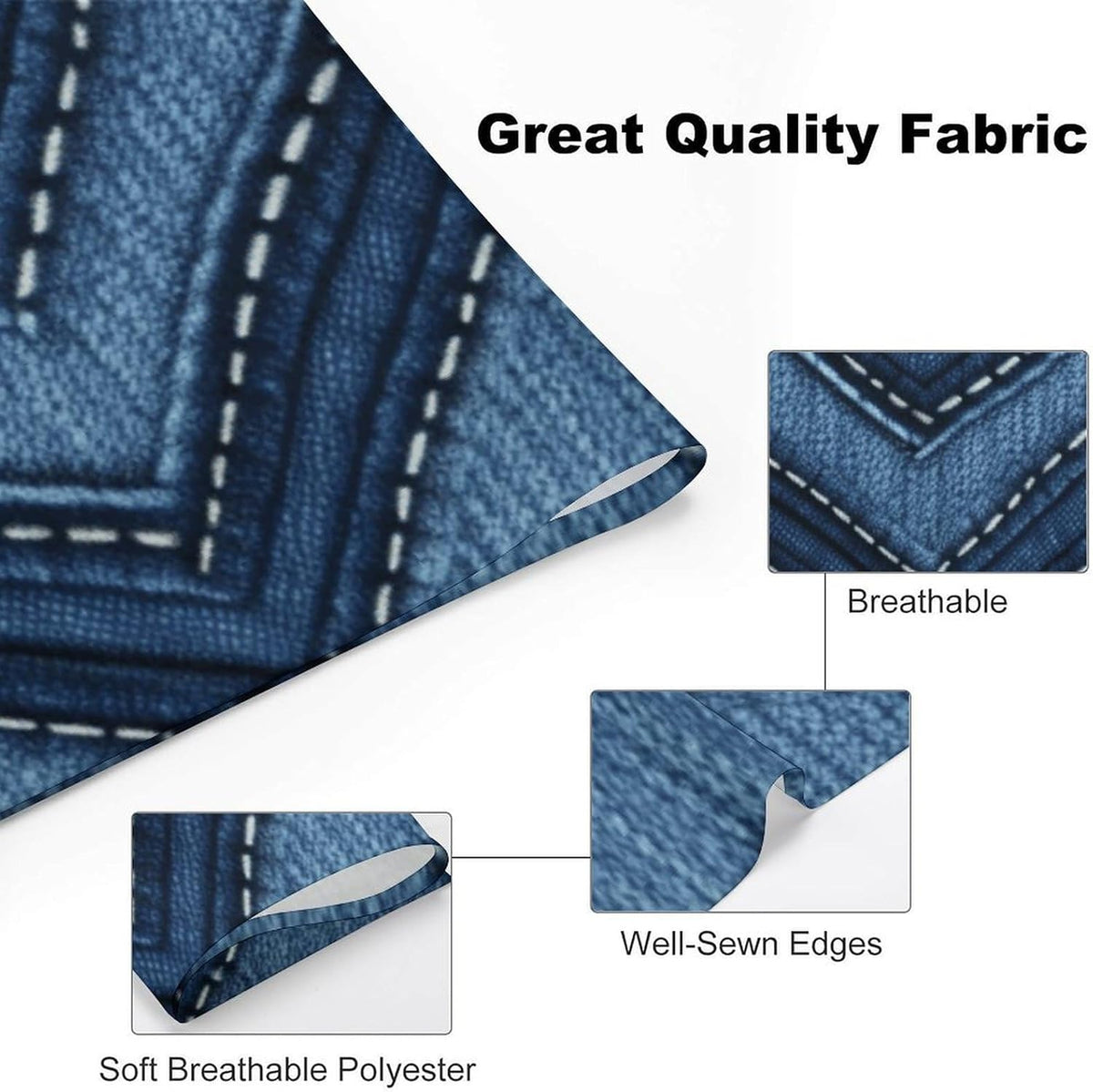 Gradient Blue Denim Dog Bandanas for Feeding Grooming, Triangle Pet Bibs for Cats & Dogs Washable Fashion Pets Scarf for Party Travel 27.6 X 11.8 Inch