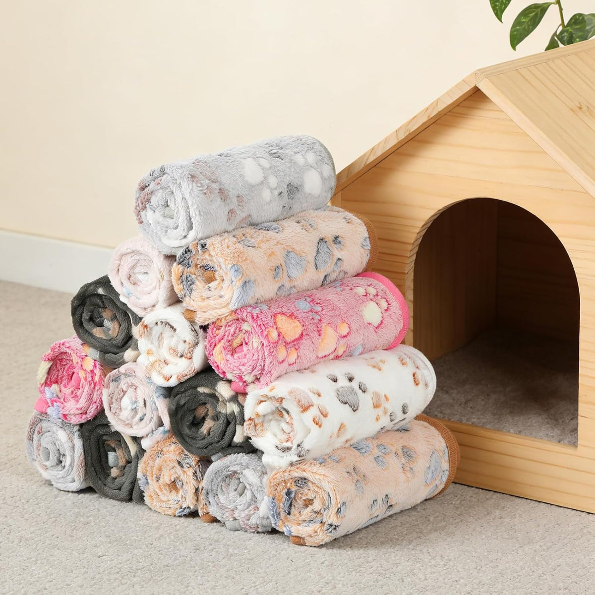 Retainbre 18Pcs Puppy Blankets for Small Dogs, Cats, Kitten, 23X16 Inch